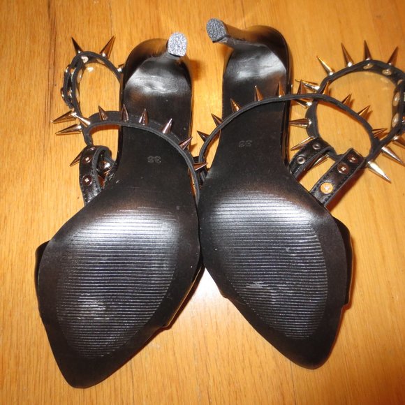 LAST CHANCE NNB Custom Made Sharp Spikes on Straps High Heel Stiletto Sandals - Picture 9 of 9